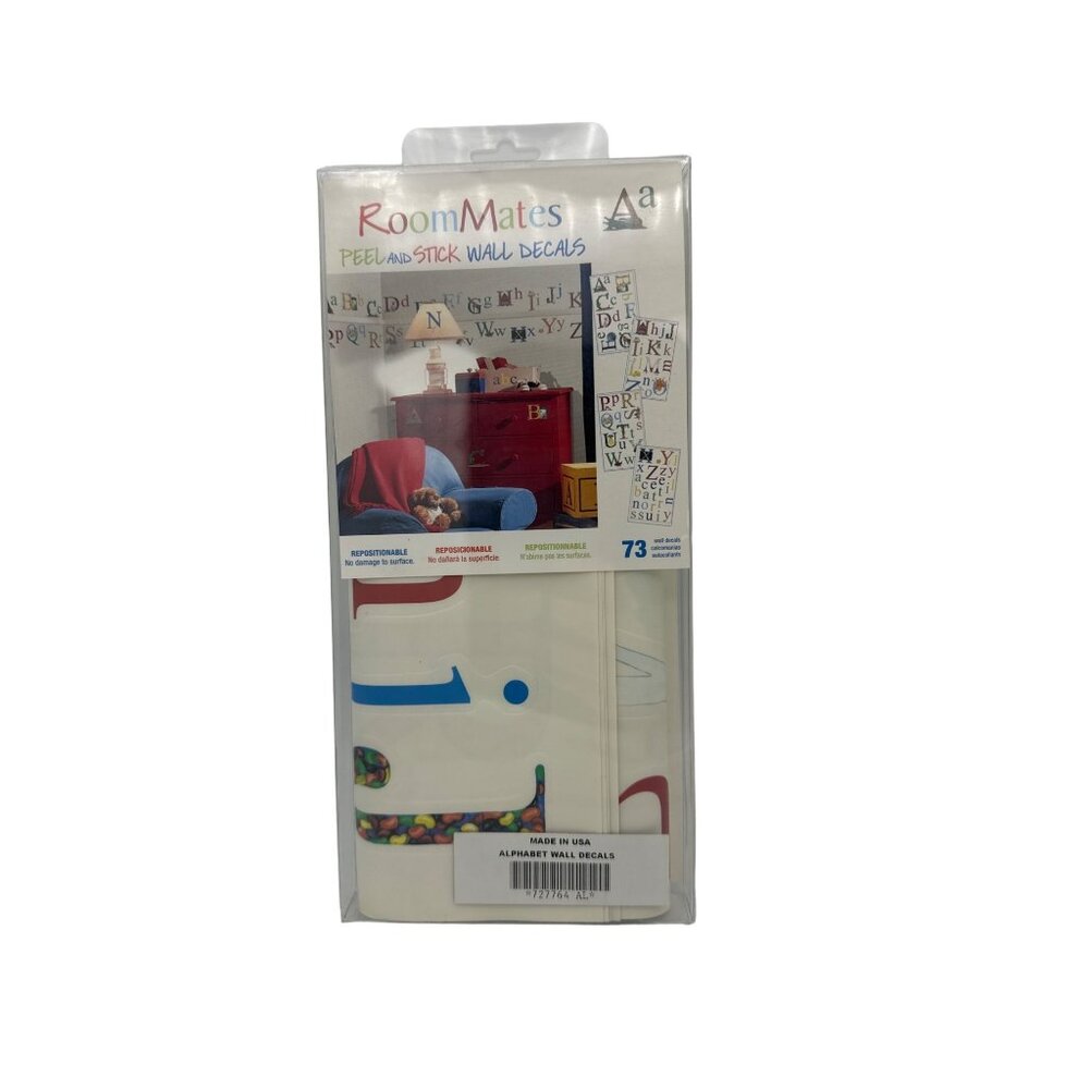 Roommates Alphabet Letters Peel and Stick Wall Decals Homeschool Decor